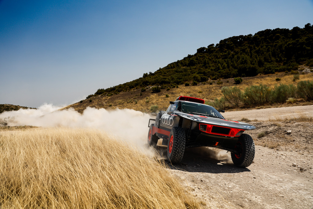 Test af Audi RS Q e-tron E2 i Zaragoza (juli 2022).
(Foto: Audi Sport)